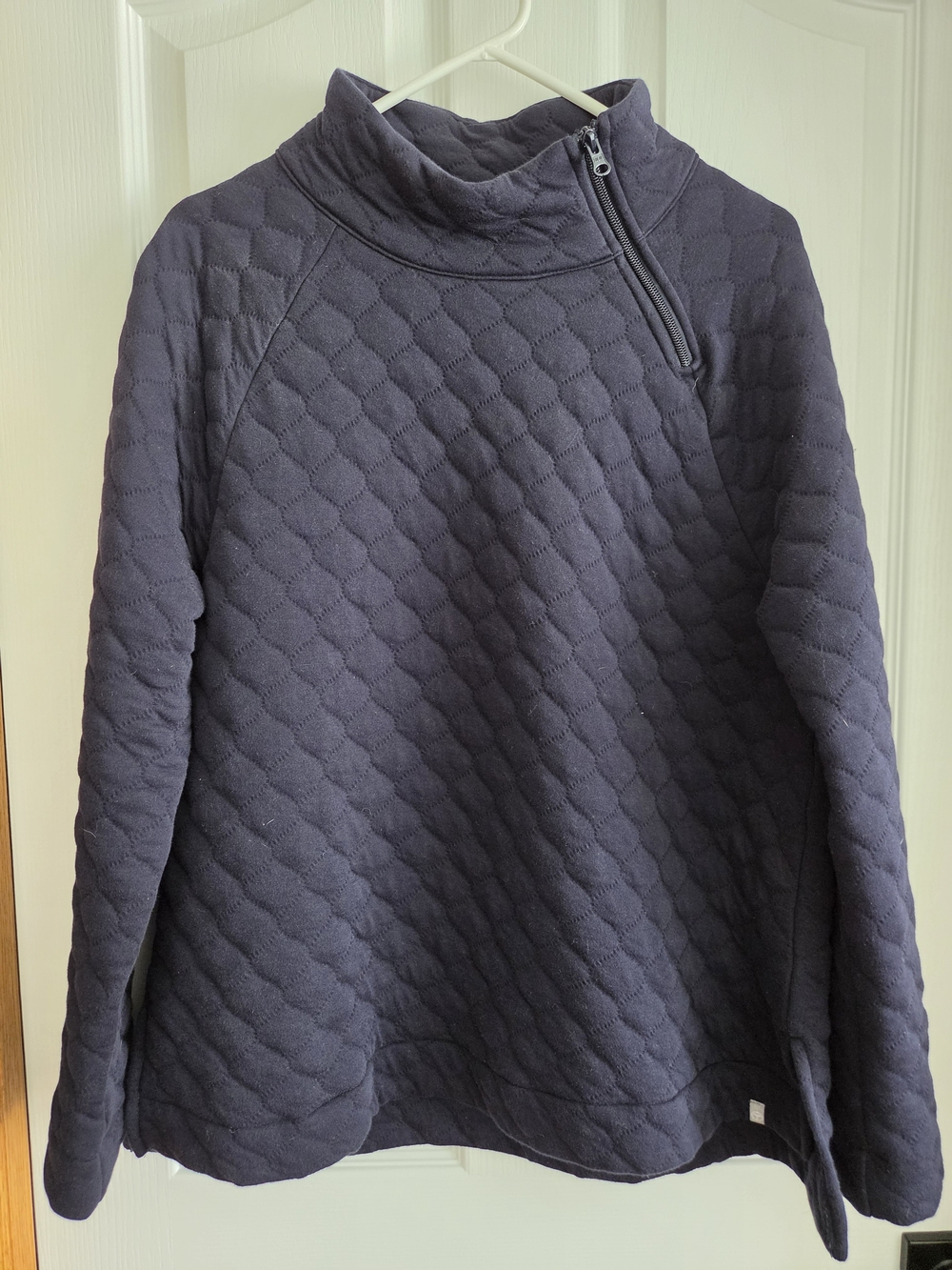 Talbots Quilted Navy Pullover Sweater Women's